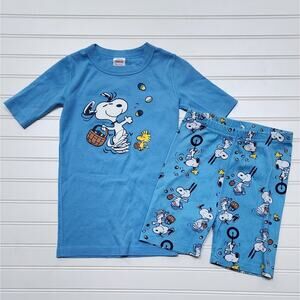 Hanna Andersson Kids Peanuts Snoopy Easter Hanna Jams Pajama Set Size 8